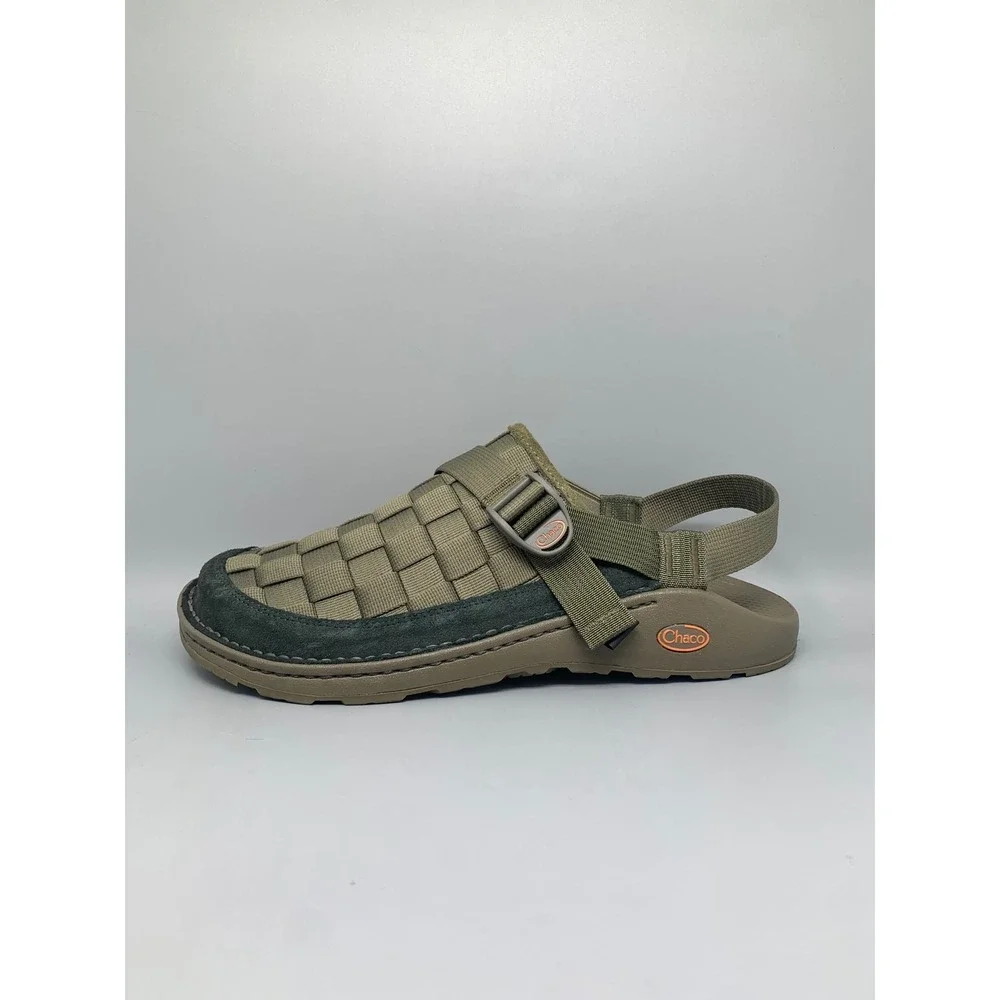 Chaco Canyon Olive Green Woven Clogs Sandals Men's Sz‎ 14 NEW!